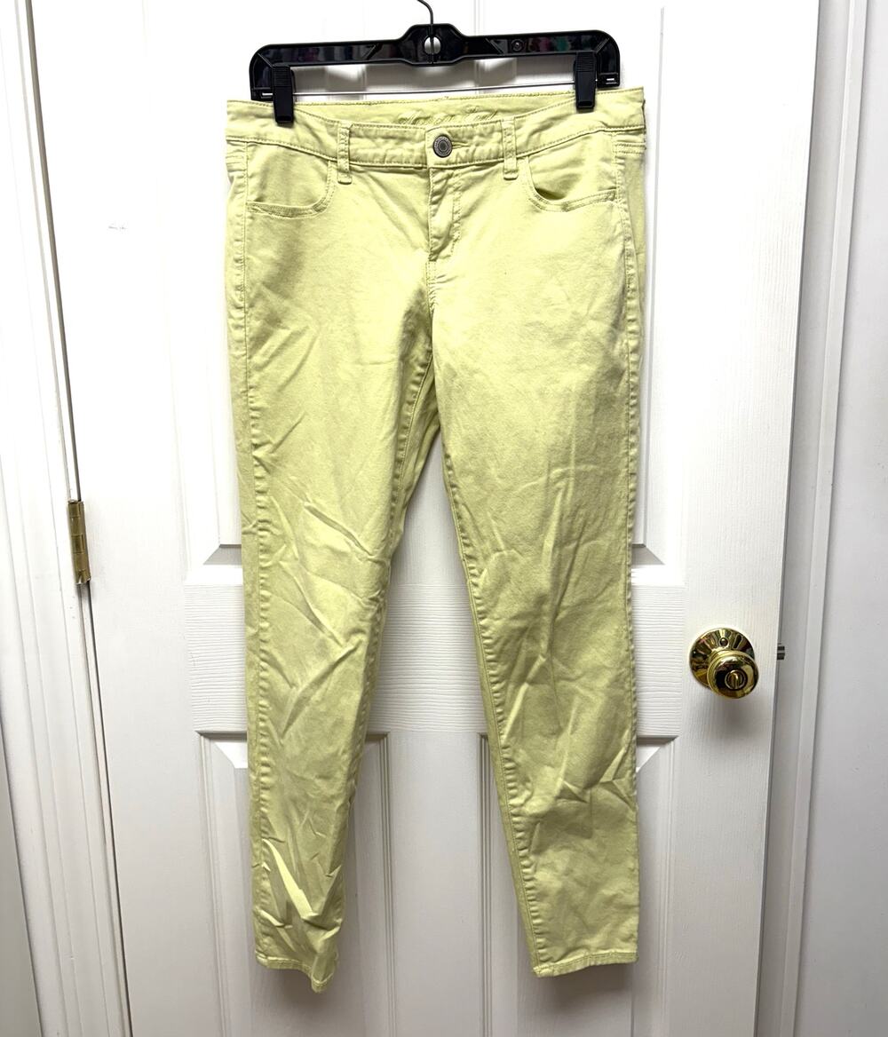 American Eagle Jeans, Pale Lime Green, Skinny, Women's Size 10R